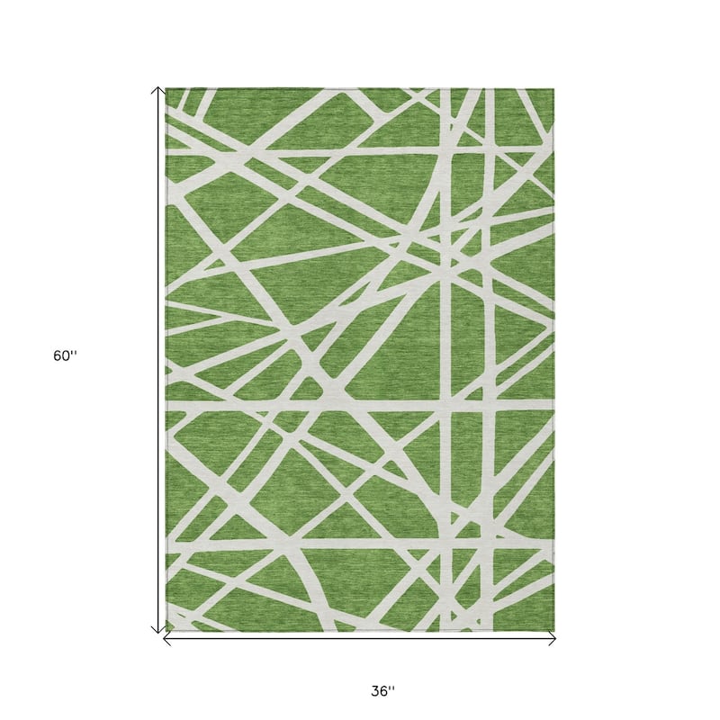 HomeRoots Geometric Transitional Rectangle Outdoor Rug