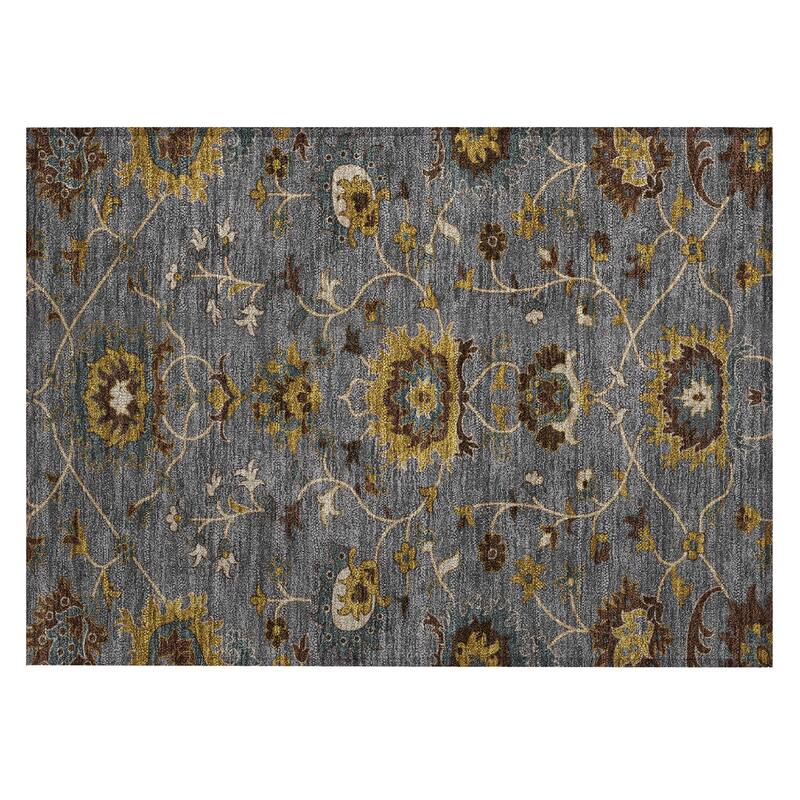 Machine Washable Indoor/ Outdoor Traditional Luna Chantille Rug