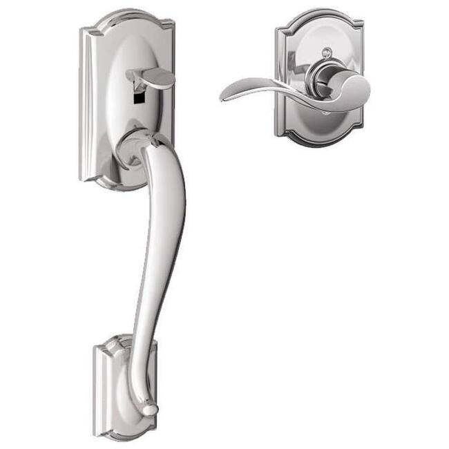 Schlage Camelot Lower Handle Set for Electronic Keypad with Right - Bright Chrome
