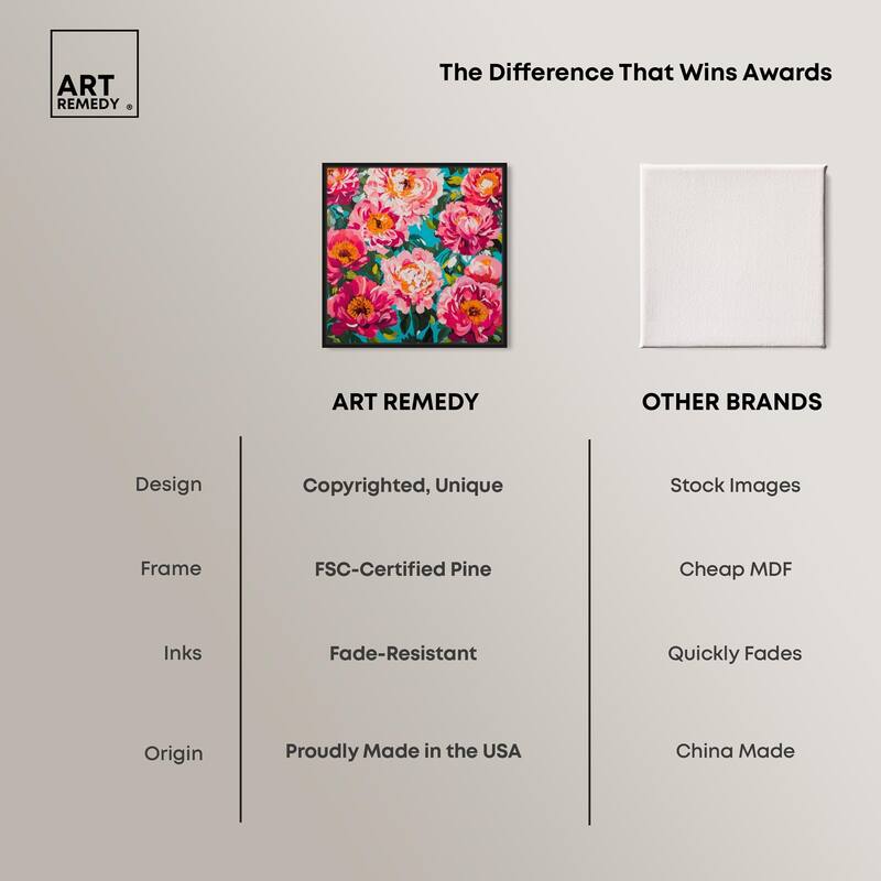 Maximalist Bloom Canvas by Art Remedy