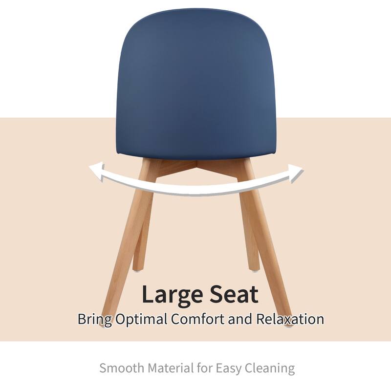 Set of 2 Modern Plastic Side Chairs with Wire Chrome Legs Ergonomic Dining Chairs for Kitchen, Dining Room, Office & Living Room