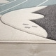 preview thumbnail 2 of 8, Kids Rug for Nursery Mountains Starry-Sky in Light Blue Cream Pastel