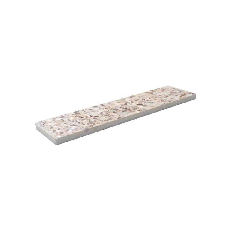 Amalfi 3x12 in. Glossy Shell, Terrazzo Elongated Subway Wall and Floor Tile (5 sq ft/case, 20-Pack)