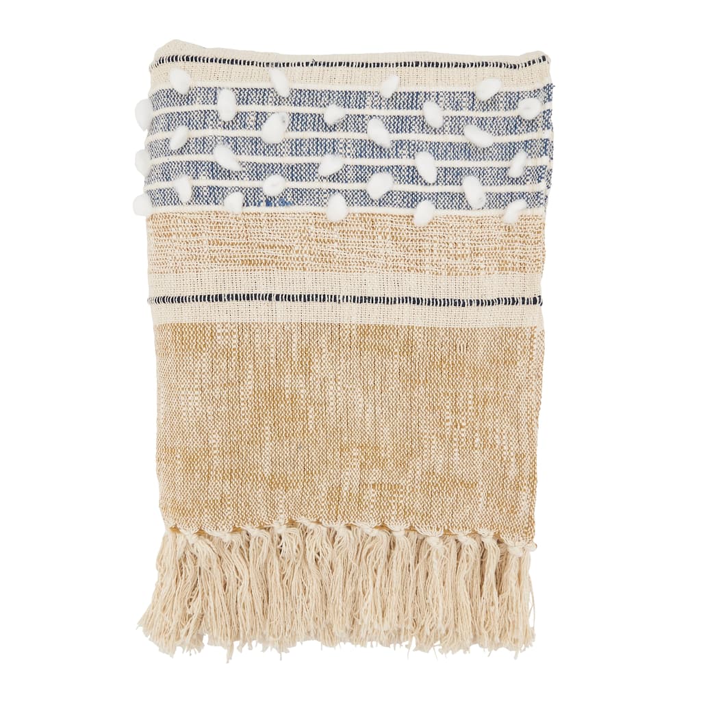Textured Tides Woven Stripe Throw Blanket