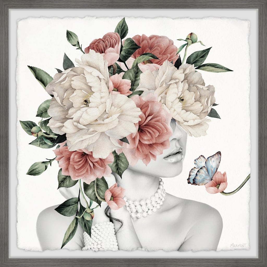 'Butterfly Glamour' Framed Painting Print