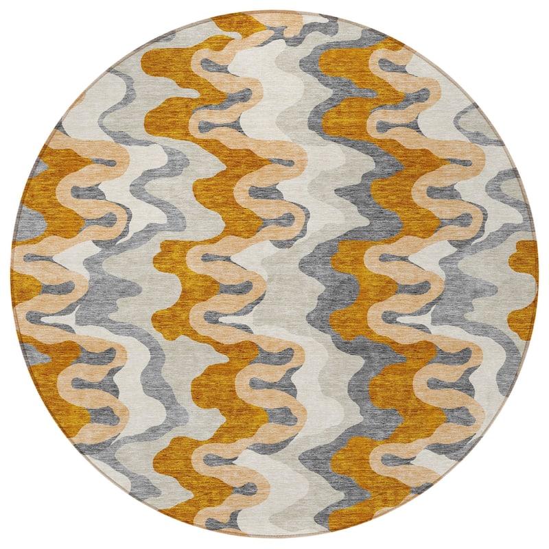 HomeRoots Abstract Transitional Rectangle Outdoor Rug