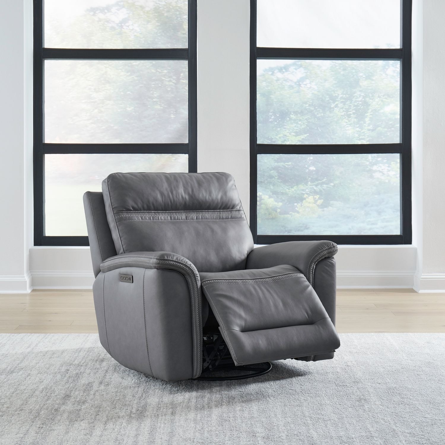 liberty　1002 Liberty Furniture Cooper Power Recliner - Blue Gray - Bed Bath