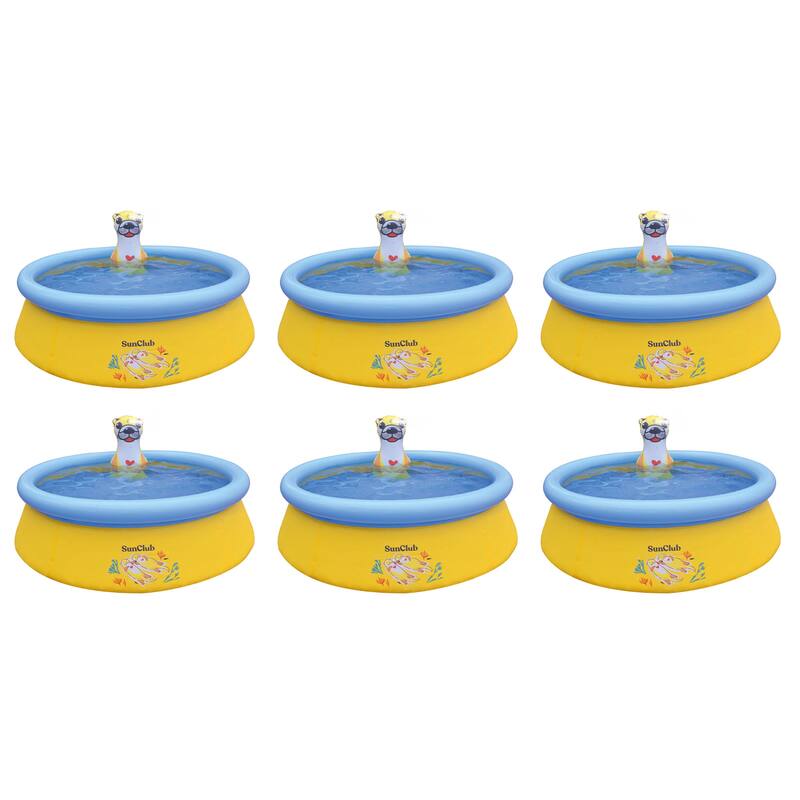 JLeisure 5' x 16.5" Sea Otter Inflatable Outdoor Above Ground Kid Pool, 6 Pack - 26