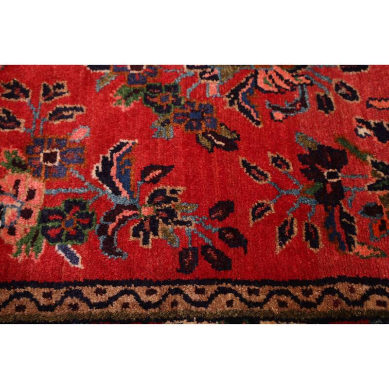 ECARPETGALLERY Hand-knotted Andelz Red Wool Rug - 2'10 x 11'3