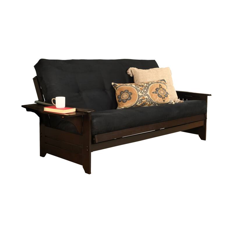 Copper Grove Dixie Espresso Full-size Futon Set with Bonded Leather Innerspring Mattress