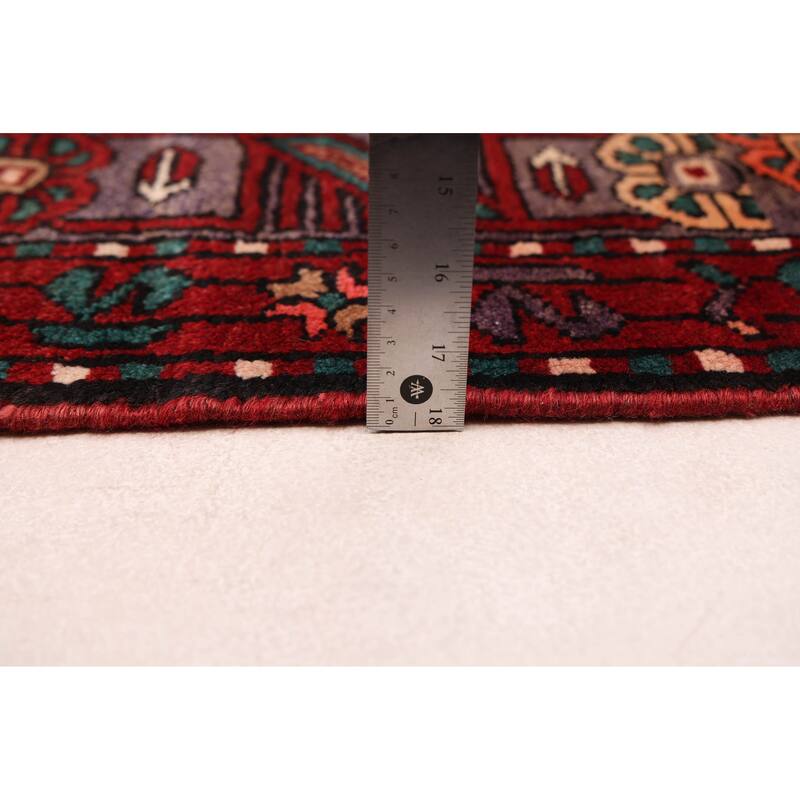 ECARPETGALLERY Hand-knotted Anadol Black, Red Wool Rug - 4'4 x 9'3