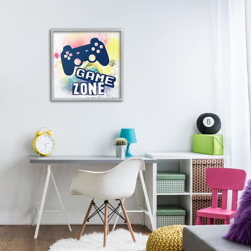 Stupell Game Zone on Modern Splatter Framed Giclee Art Design By Marcus Prime