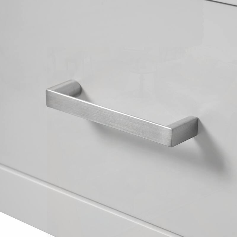bathroom vanity with integrated undermount basin and a storage cabinet featuring 2 doors and 1 drawer