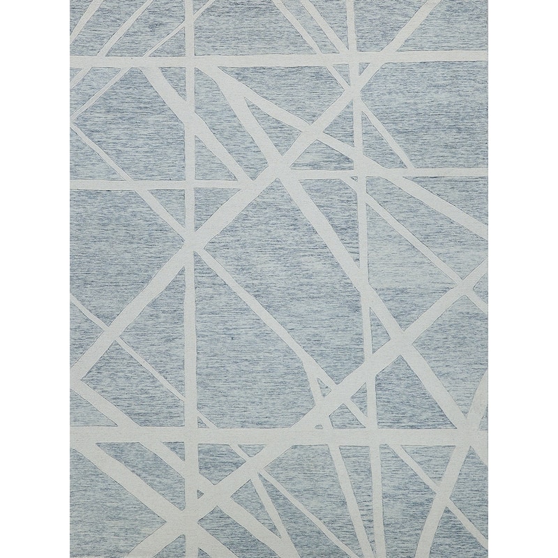 Exquisite Rugs Miami Handmade Hand-tufted New Zealand Wool on Canvas Silver/Ivory Area Rug