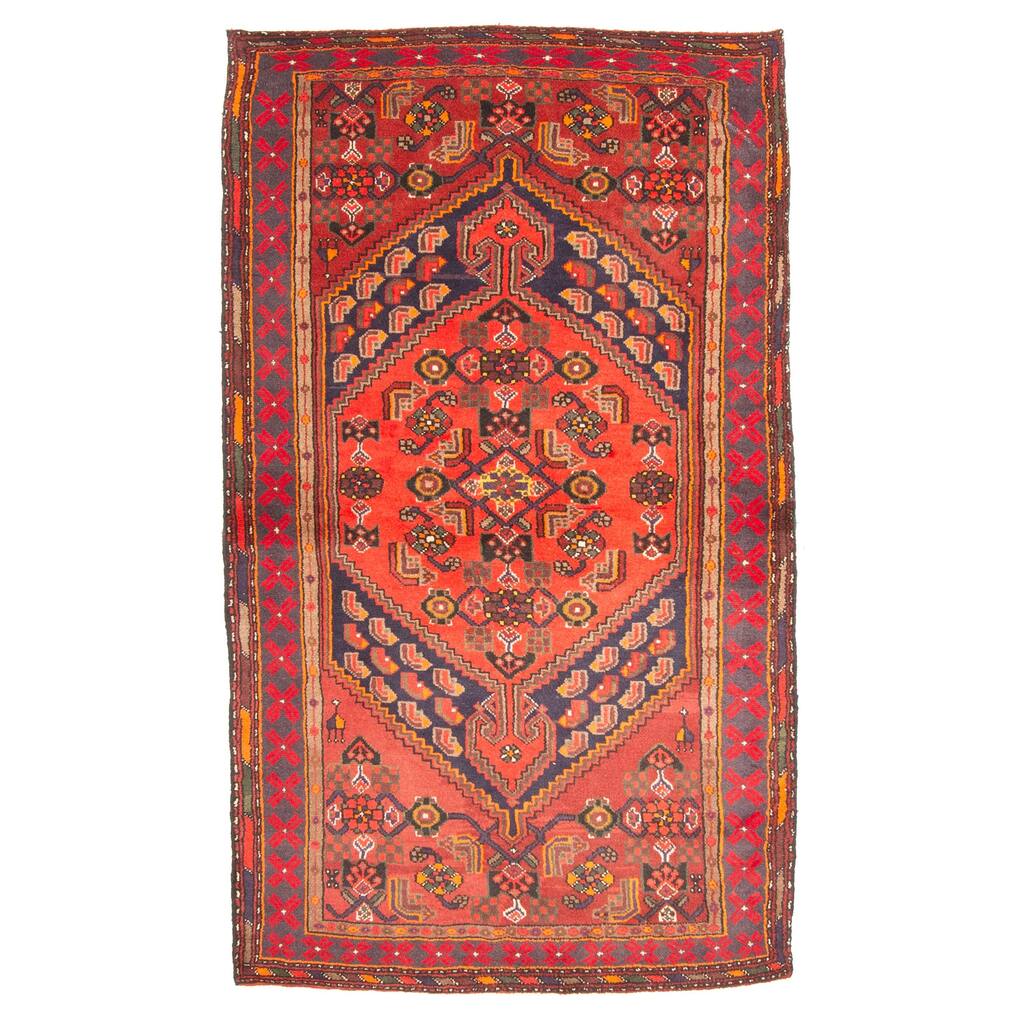 ECARPETGALLERY Hand-knotted Andelz Red Wool Rug - 4'0 x 6'10