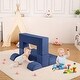 preview thumbnail 5 of 14, Kids Play Couch 6Pcs Modular Toddler Sofa for Playroom and Bedroom, Convertible Couch with Removable Cover（Grey ang Blue）