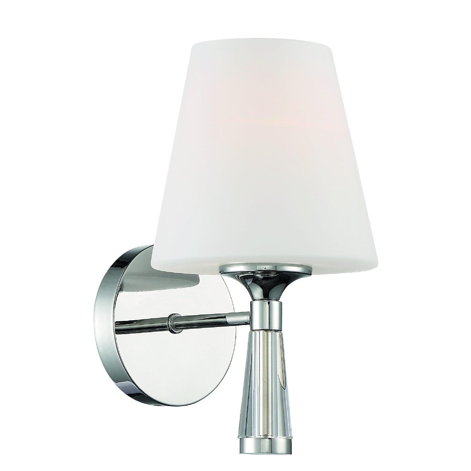 Ramsey 1 Light Polished Nickel Wall Mount - 6'' W x 10.5'' H x 7.5'' D