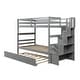 preview thumbnail 14 of 12, Twin over Twin Bunk Beds with Twin Trundle and Stairway Storage for Optimal Space Use