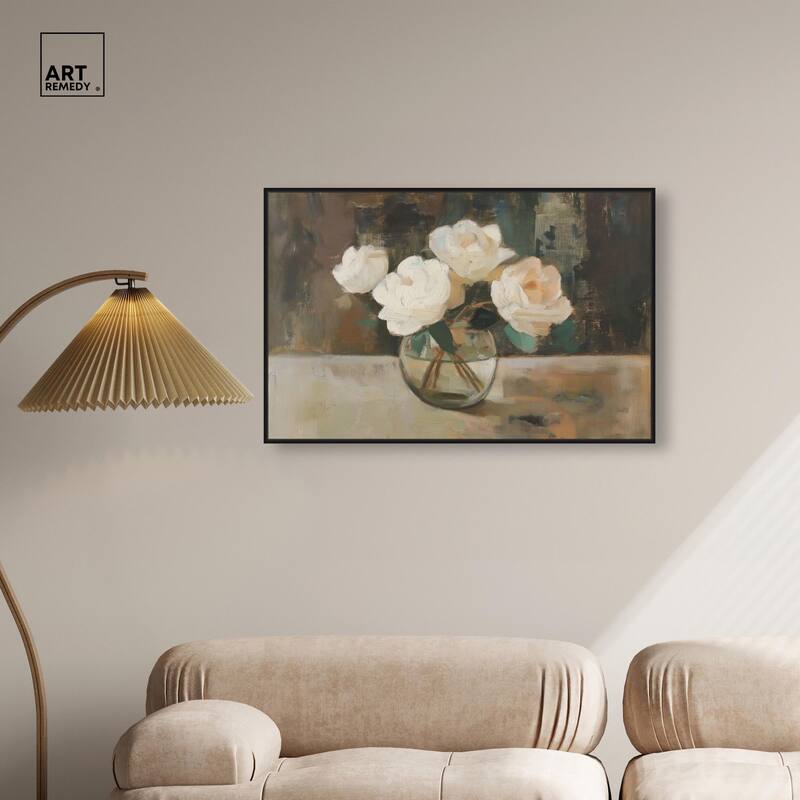 Creamy Cascade Cluster I Canvas by Art Remedy