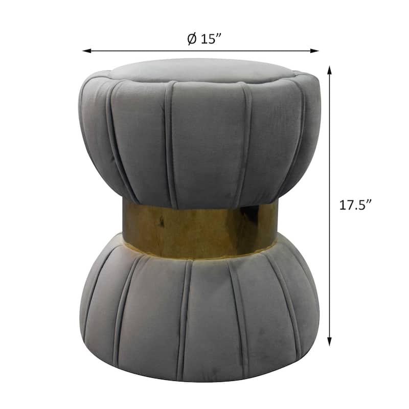 Inez Upholstered Round Ottoman