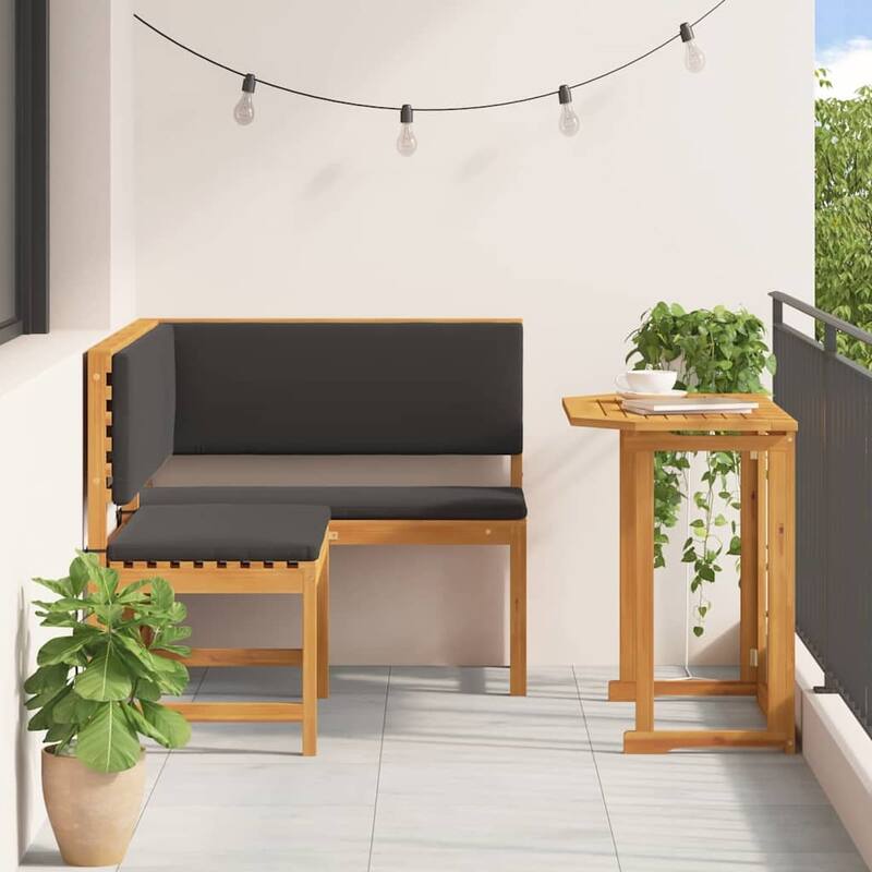 vidaXL Garden Bench Set Brown solid acacia wood - 20 x 35 x 30