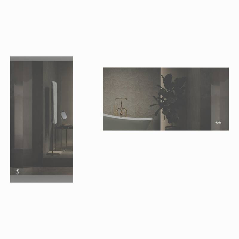 CB HOME LED Bathroom Mirror, Lighted Wall Mounted Vanity Mirror, Anti-fog, Backlit, Dimmable, Frameless, Horizontally/Vertically