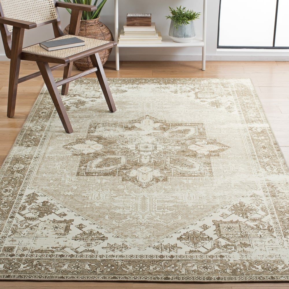 SAFAVIEH, Tucson Machine Washable Slip Resistant Therese Oriental Medallion