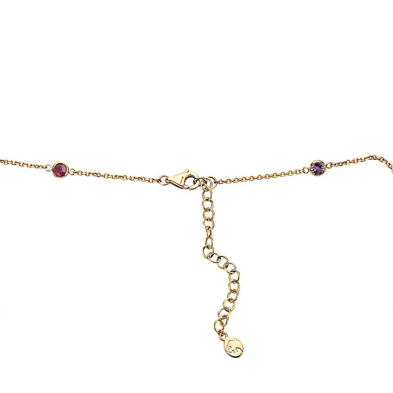 EFFY 14K Gold Diamond Multi Sapphire Station Necklace