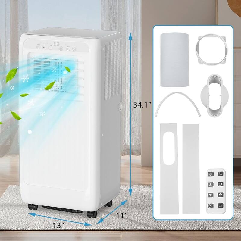 8000 BTU Portable Air Conditioner, 3 In 1 AC Unit for 350 Sq.Ft