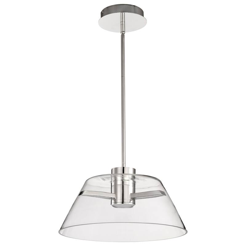 Edmond 17 Inch LED Pendant Polished Nickel - Polished Nickel - Polished Nickel