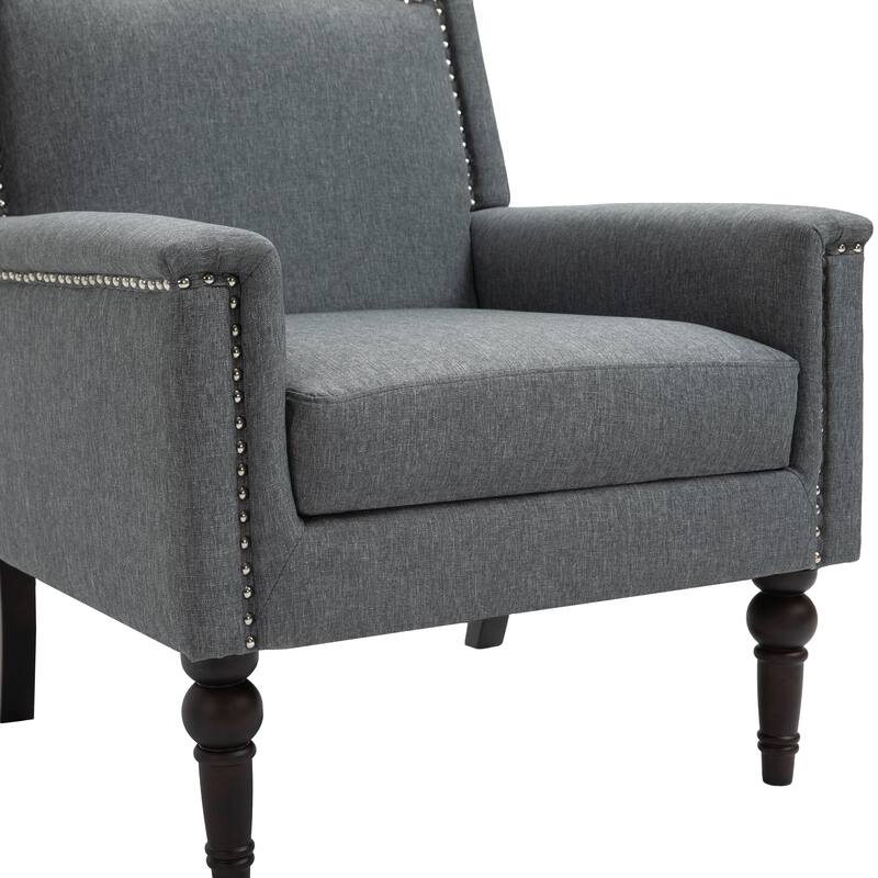 2 PACK Contemporary Accent Armchair with Nailheads Living Room
