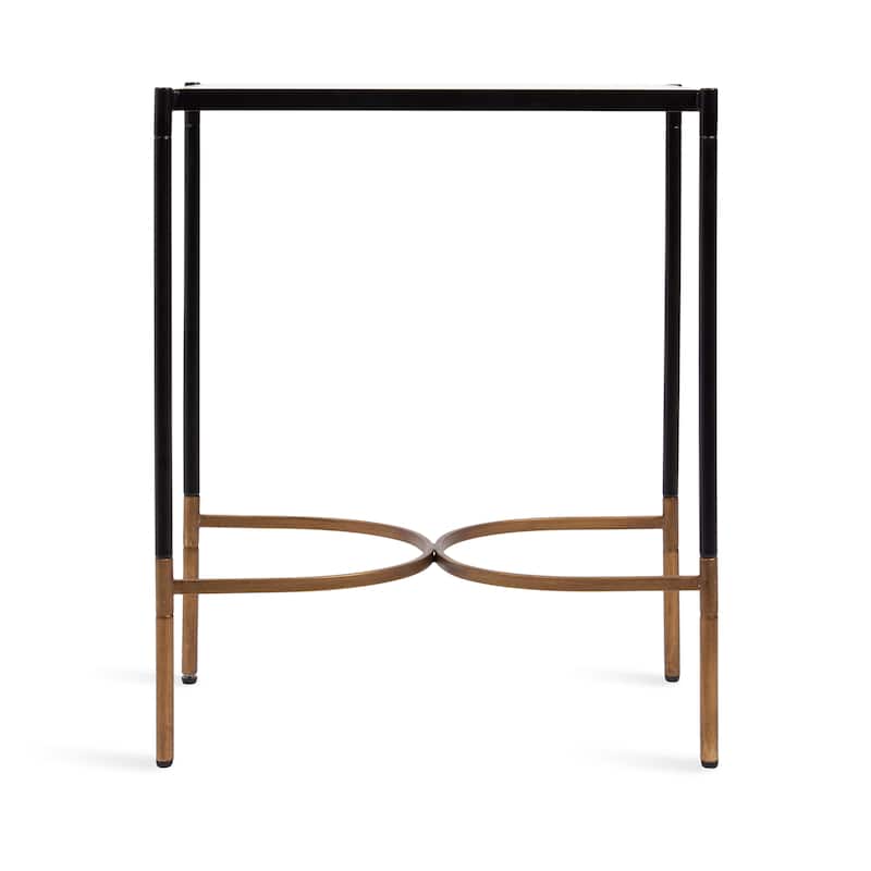 Kate and Laurel Catriona Side Table Mirror and Metal