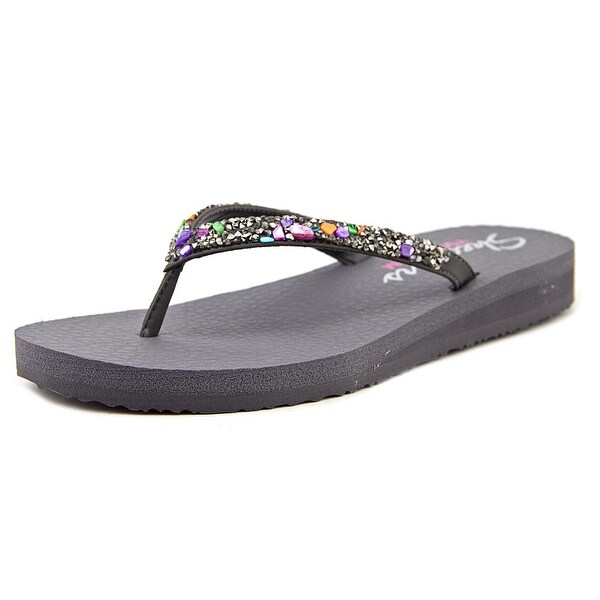 Skechers Meditation-Break Water Women Open Toe Synthetic Gray Flip Flop Sandal