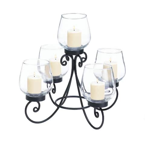 Enlightened Scrollwork Candle Stand Centerpiece
