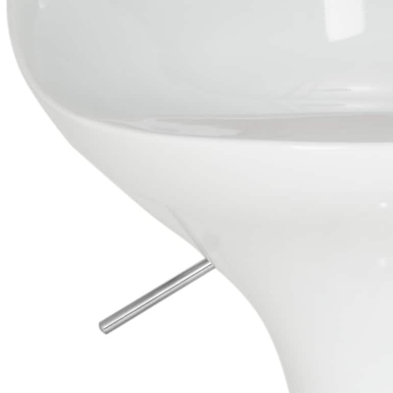 SAFAVIEH Sharyl White Gas Lift Adjustable Bar Stool - 17.9" x 17.3" x 31.9" - 18Wx17Dx40H