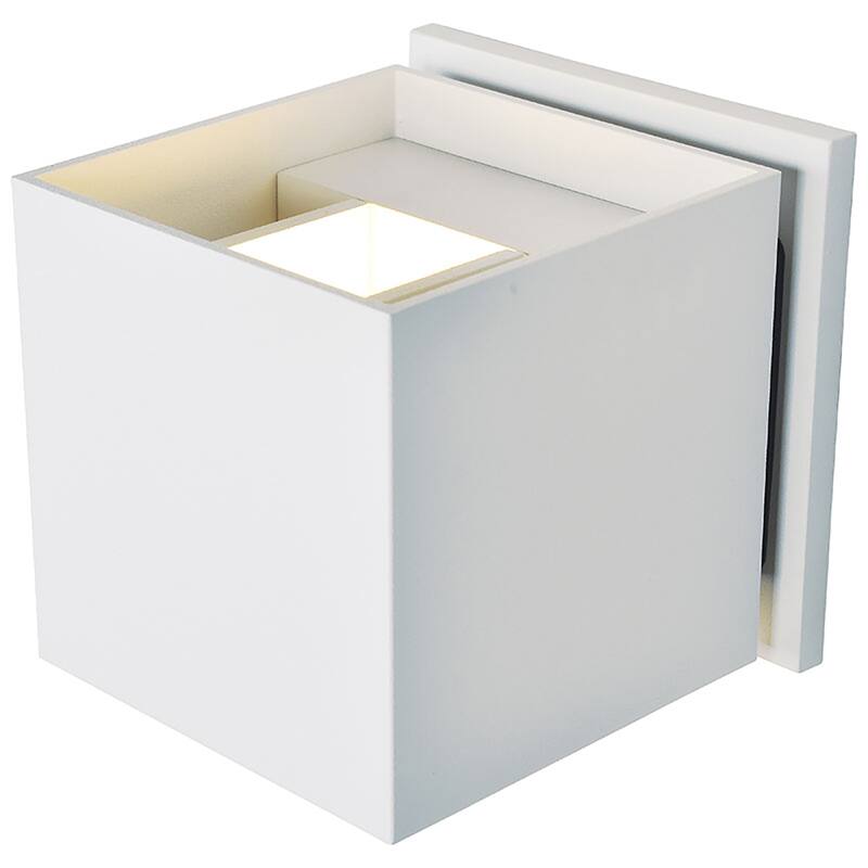 Access Lighting Square - LED Four Inch Outdoor Wall Sconce - White