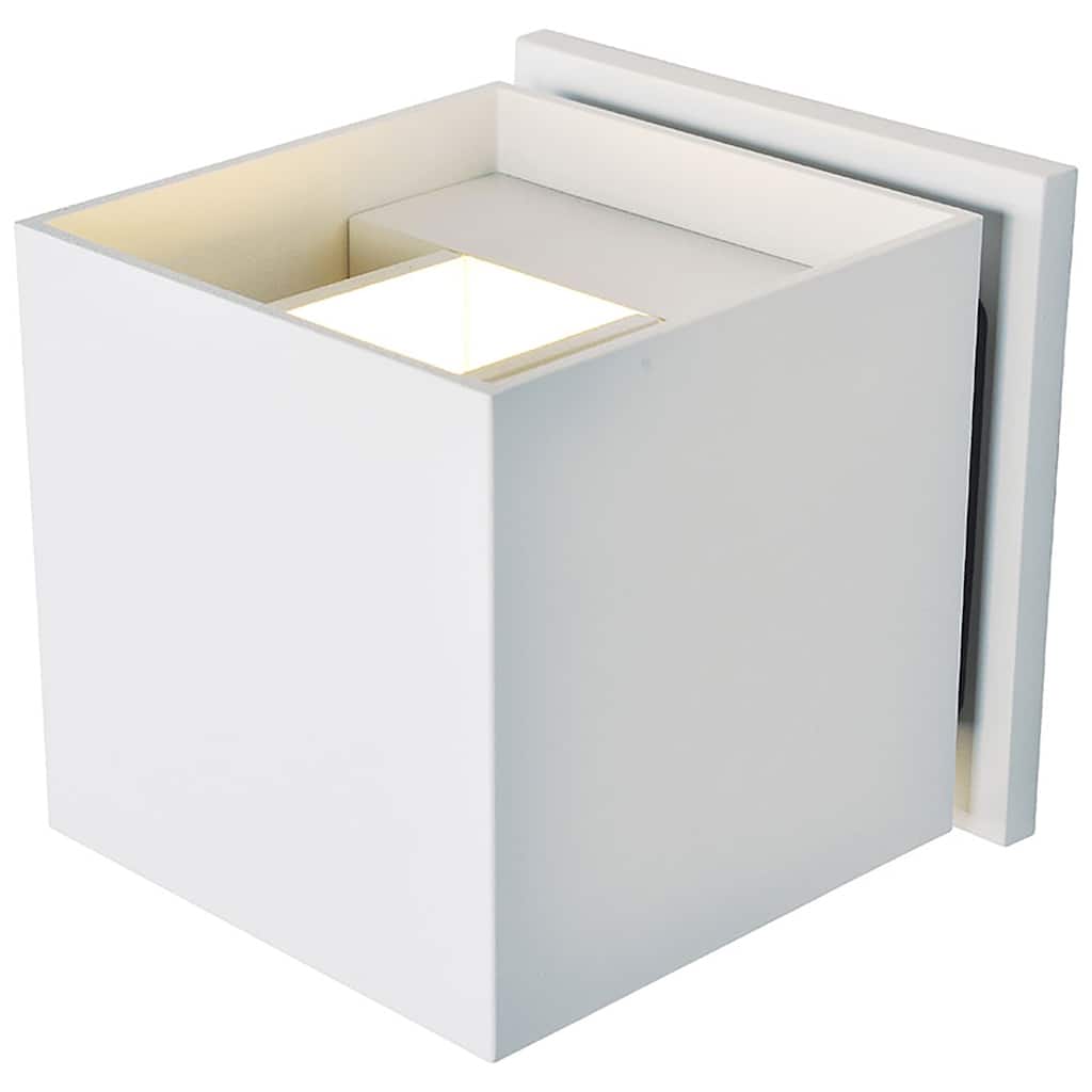 Square - LED Four Inch Outdoor Wall Sconce - White