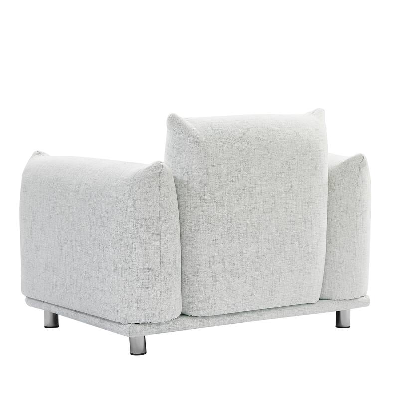 Accent Cotton Linen Chair Single Sofa