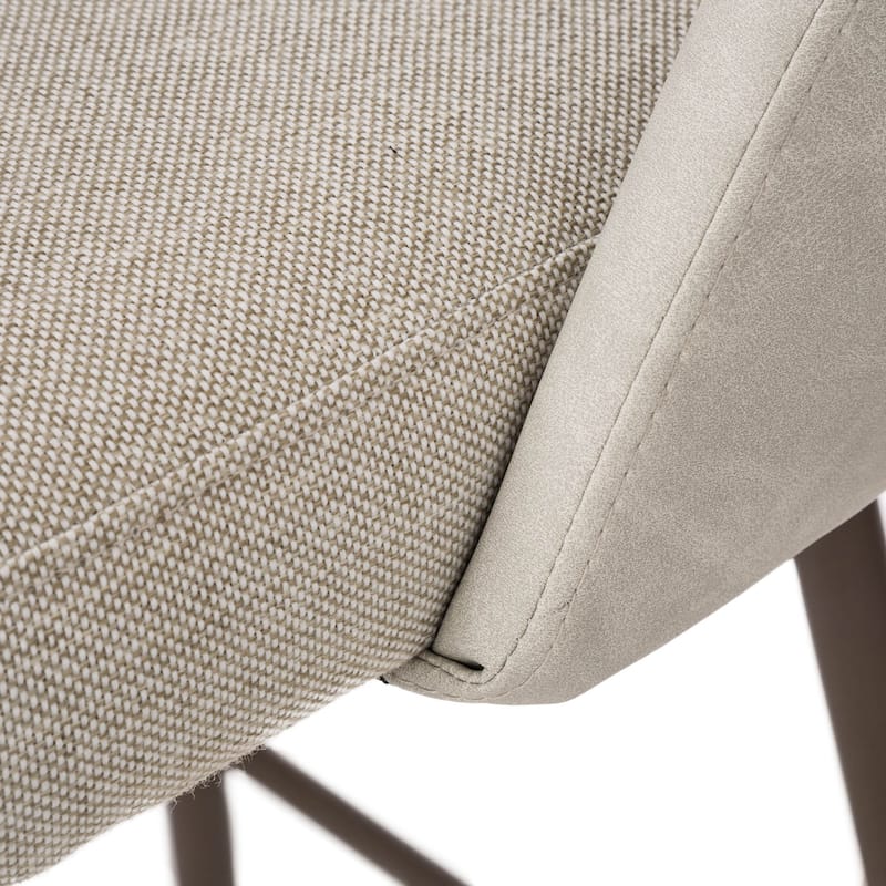 Glitzhome Set of 2 or 4 Modern Fabric/ PU Swivel Counter or Bar Stool with Metal Legs