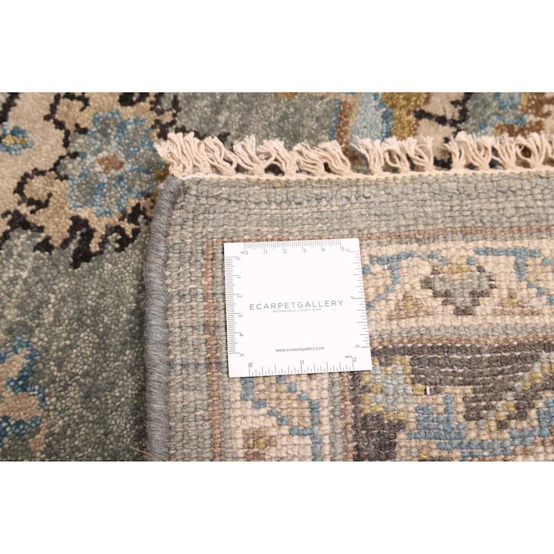 ECARPETGALLERY Hand-knotted Finest Agra Jaipur Teal Wool Rug - 7'11 x 9'7