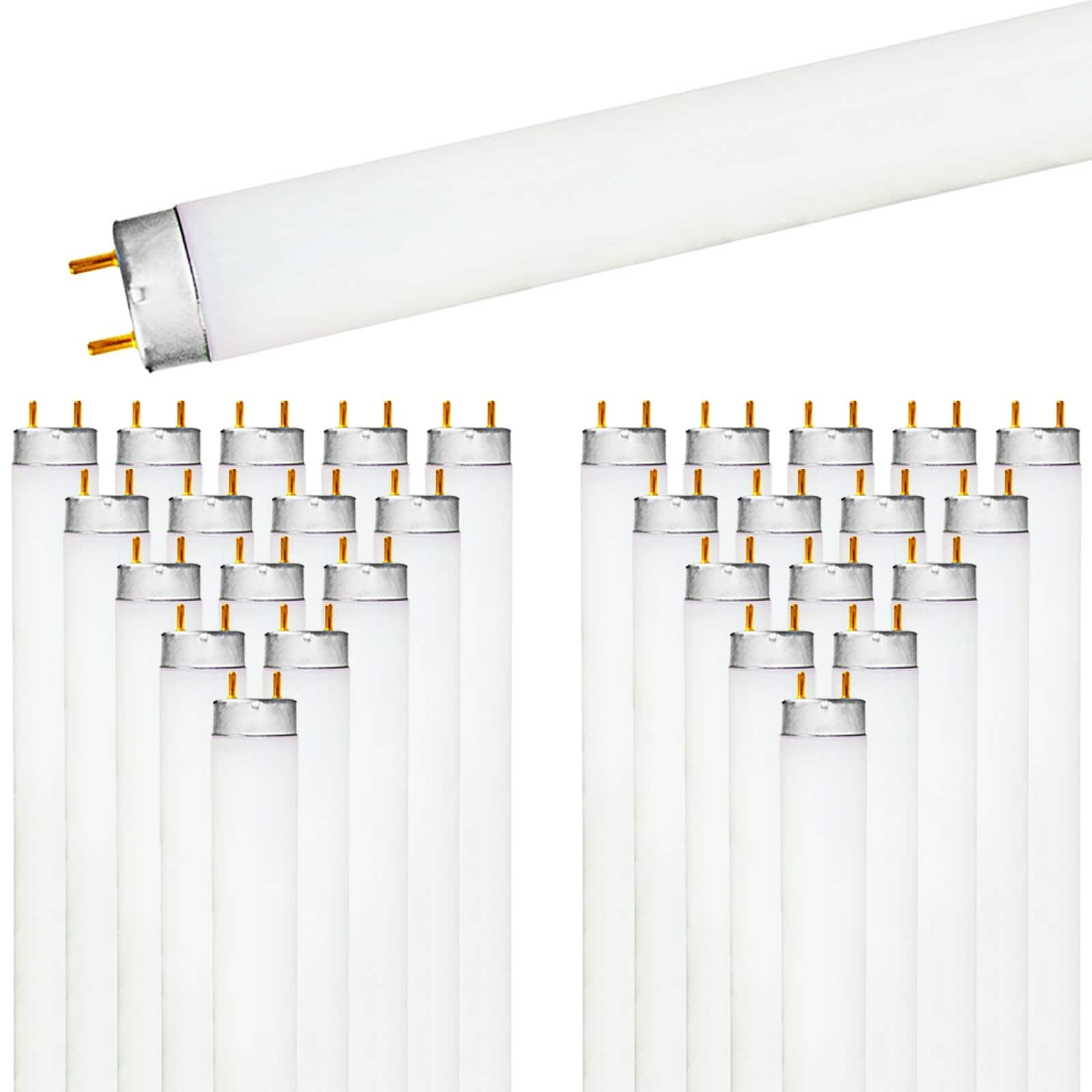 Luxrite F32T8/850 32W 48 Inch T8 Fluorescent Tube Light Bulb, 5000K