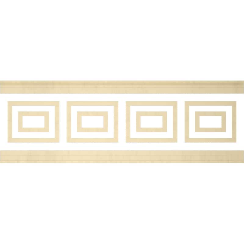 94 1/2"L Ashford Square Double Panel Traditional Wainscot Paneling Kit - Adjustable from Heights