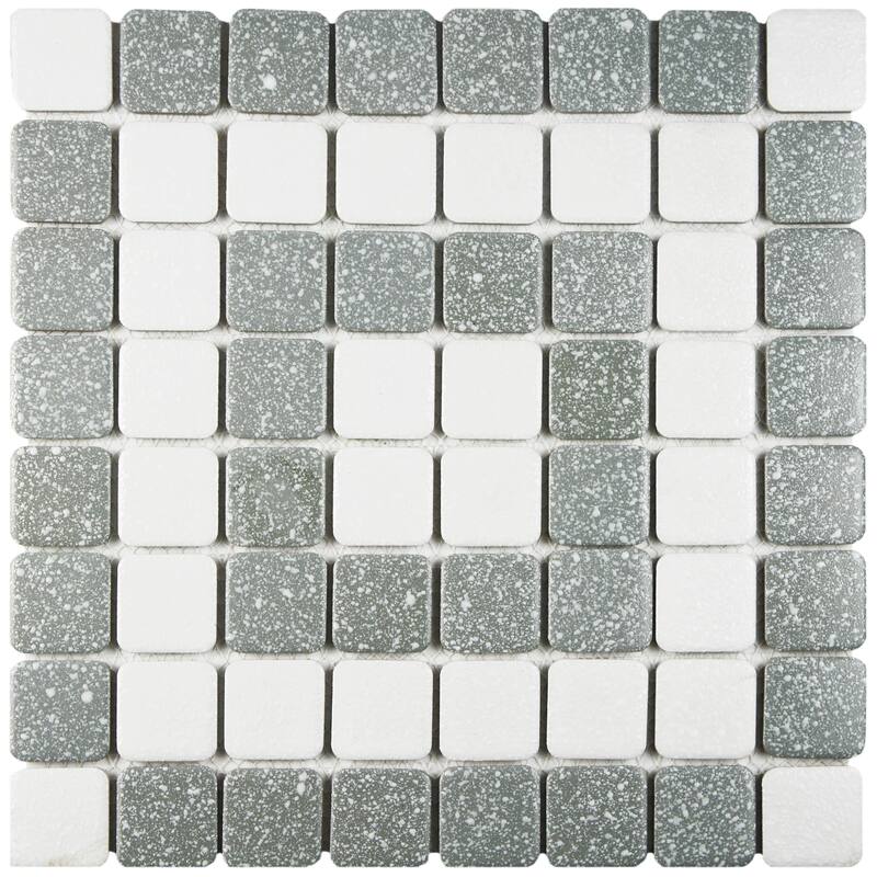 Merola Tile Crystalline Market Square Grey 11-3/4" x 11-3/4" Porcelain Floor and Wall Tile