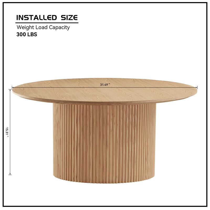 Round Fluted Side Table
