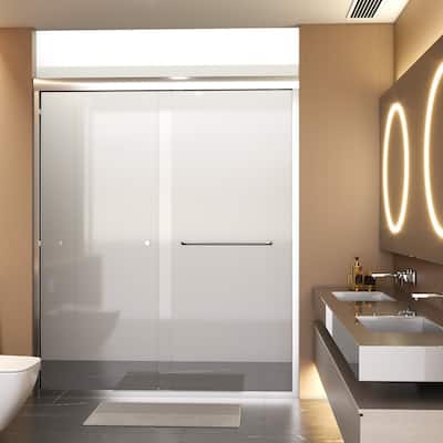 56-60" x 72" Semi-Frameless Double Sliding Shower Door