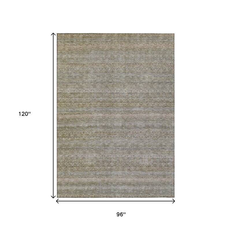 HomeRoots Striped Transitional Rectangle Outdoor Rug