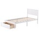 preview thumbnail 14 of 16, Twin Size Platform Bed with Under-bed Drawer, Gray
