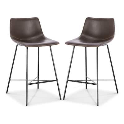 Poly & Bark Paxton 24" Seat Height Counter Stool (Set of 2)