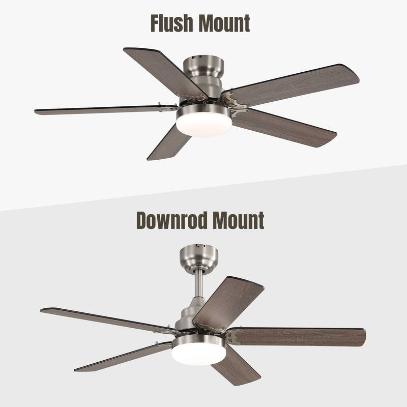 Sofucor 42 Inch Low Profile Ceiling Fan with Light and Remote Control,for Bedroom Living Room Kitchen Patio,Quiet DC Motor