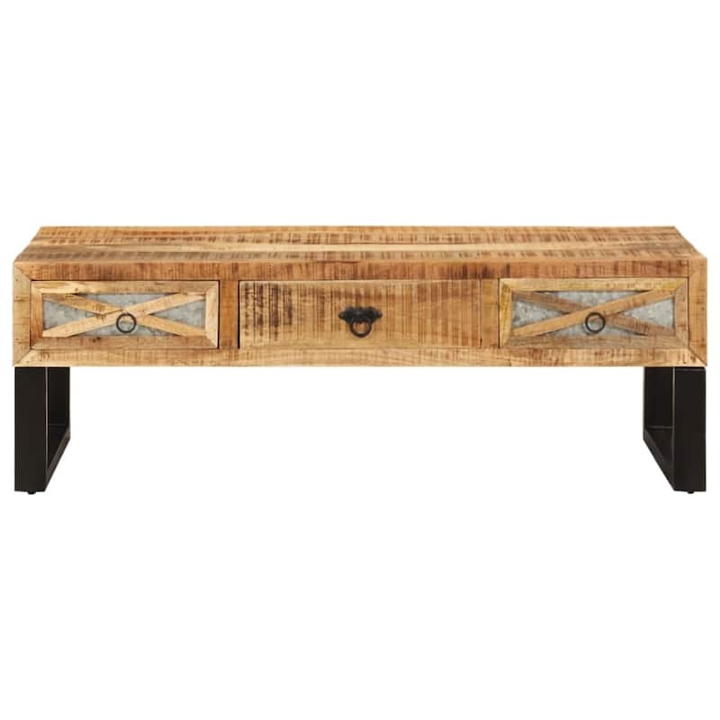 vidaXL Coffee Table 43.3"x19.7"x15" Solid Wood Mango